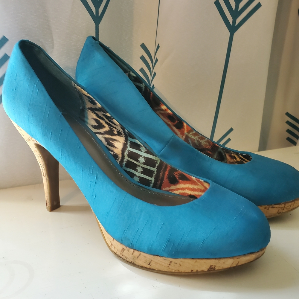 Fergalicious By Fergie Electric Blue High Heel Pumps, Size 10